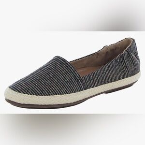 NIB Fitflop Siren Glitter Stripe Espadrille Slip on Shoes